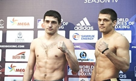 Фоторепортаж с церемонии взвешивания встречи WSB «Astana Arlans» — «Russian Boxing Team»