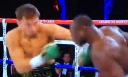 Видео нокдауна в первом раунде боя Геннадий Головкин — Осумана Адаму