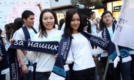 В Астане прошел флешмоб в поддержку Олимпийской сборной Казахстана