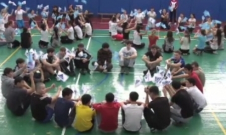 Студенты Карагандинского государственного технического университета поддерживают олимпийцев