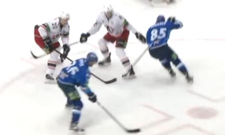 Видеообзор матча плей-офф КХЛ «Барыс» — «Автомобилист» 5:4 О.Т