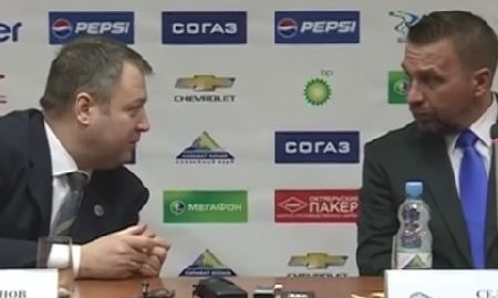 Видео послематчевой пресс-конференции игры плей-офф КХЛ «Салават Юлаев» — «Барыс» 3:2 О.Т