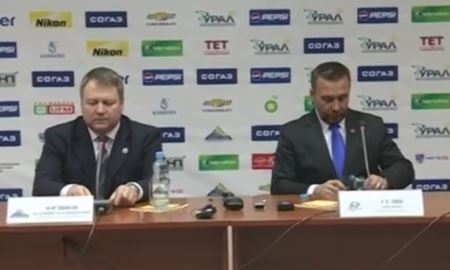 Видео послематчевой пресс-конференции игры плей-офф КХЛ «Салават Юлаев» — «Барыс» 3:2