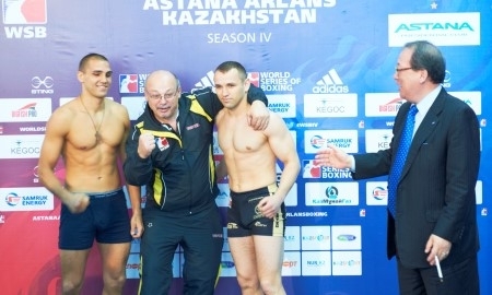 Фоторепортаж с церемонии взвешивания матча плей-офф WSB «Astana Arlans» — «Team Germany»