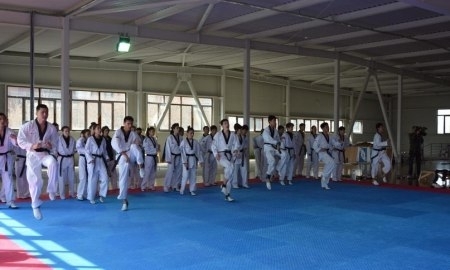 Фоторепортаж с открытой тренировки Национальной сборной Казахстана по таеквондо