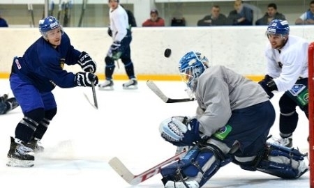 Фоторепортаж с тренировочного матча сборной Казахстана