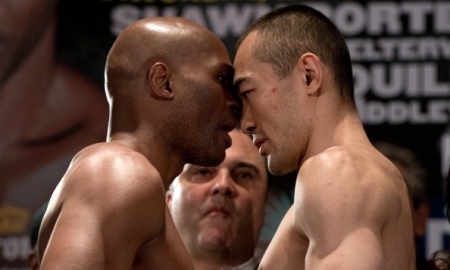 Фоторепортаж с церемонии взвешивания боя Хопкинс — Шуменов