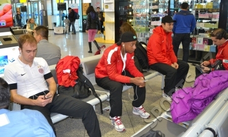 Отлет «Кайрата» в Баку