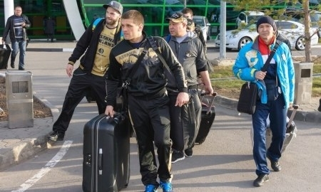 Фоторепортаж с прибытия «Astana Arlans» на полуфинал WSB в Астану