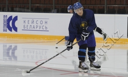 Фоторепортаж с тренировки сборной Казахстана в Минске