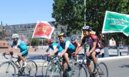 В Кызылорде прошел велопробег за здоровый образ жизни