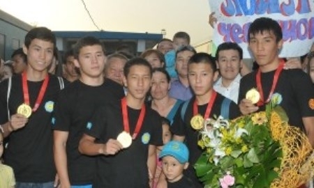 В Атырау встретили победителей чемпионатов Мира и Азии