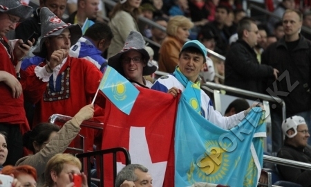 Фоторепортаж с матча чемпионата Мира Швейцария — Казахстан 6:2