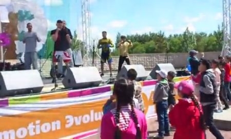 Спортсмены Astana Arlans провели «чемпионскую зарядку» для детей