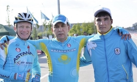 Сапиев проехал по трассе гонки чемпионата Азии на велосипеде, подаренном ему Винокуровым