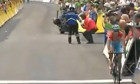 Видео финиша с участием Винченцо Нибали на второом этапе «Criterium du Dauphine-2014»