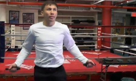 Видео с фотосессии тренировки Геннадия Головкина и Дэниэла Гила