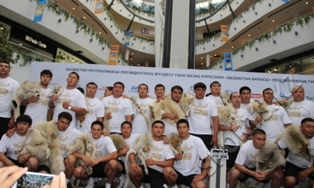 Фоторепортаж с церемонии взвешивания «Қазақстан Барысы»