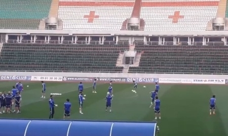 Видео тренировки «Динамо» Тбилиси