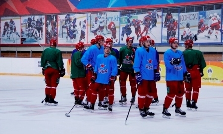 Юрий Сергиенко и Семён Кошелев тренируются с ЦСКА