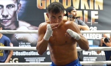 Фоторепортаж с открытой тренировки Геннадия Головкина в Санта-Моника