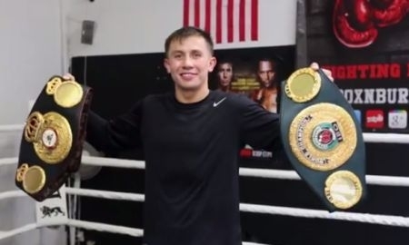 Видео с открытой тренировки Геннадия Головкина