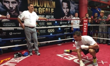 Видео открытой тренировки Геннадия Головкина