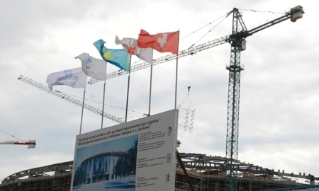 Фоторепортаж о строительстве новой ледовой арены «Барыса»