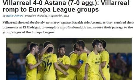 «Голкипер хозяев Хуан Карлос в матче против „Астаны“ был зрителем». Обзор испанской прессы после матча «Вильярреал» — «Астана»