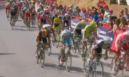 Видео финиша седьмого этапа «Вуэльты» с участием гонщиков «Астаны»