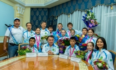 Олимпийская юношеская сборная приземлилась в аэропорту Алматы