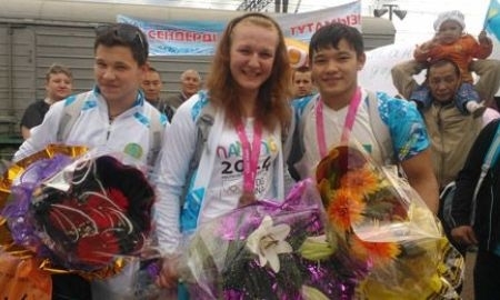 Акмолинцы встретили своих чемпионов