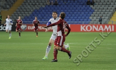 <strong>Первый тайм матча Казахстан — Латвия прошел без голов</strong>