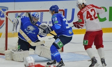 Фоторепортаж с матча КХЛ «Барыс» — «Витязь» 0:2