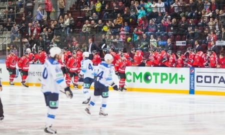 Инфографика по основным цифрам игры КХЛ «Металлург» Нк — «Барыс» 2:5