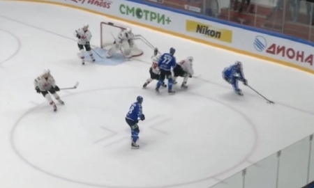 Видео шайбы матча КХЛ «Барыс» — «Металлург» Нк 0:1 ОТ