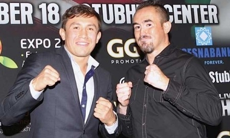 За 30 дней до боя Головкин — Рубио состоялась процедура взвешивания