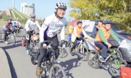 Участники международного велопробега вчера достигли Астаны