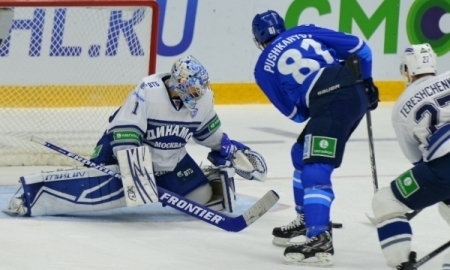 Фоторепортаж с матча КХЛ «Барыс» — «Динамо» Москва 1:2