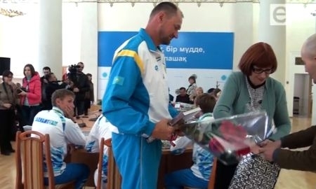 Призеры XVII Азиатских игр вернулись в Караганду