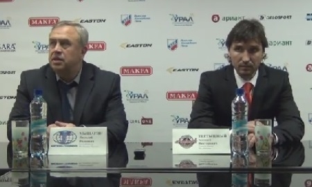 Видео послематчевой пресс-конференции игры ВХЛ «Челмет» — «Казцинк-Торпедо» 1:2 