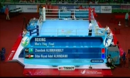 Видео боя финала Азиады Жанибек Алимханулы — Одай Рияд Адель Алхиндави