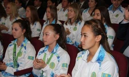 Фоторепортаж с чествования победителей 17 летних Азиатских игр в Астане