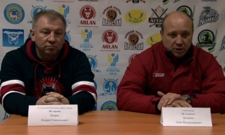 Видео послематчевой пресс-конференции игр чемпионата РК «Арлан» — «Алматы» 3:1, 5:3