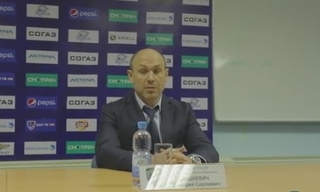 Видео послематчевой пресс-конференции матча КХЛ «Барыс» — «Югра» 2:3 ОТ 