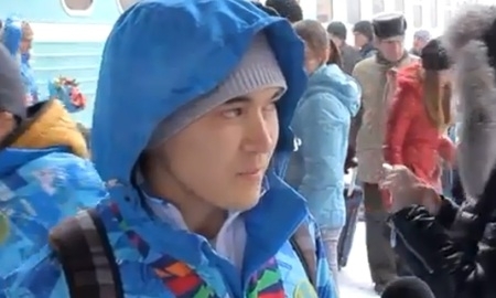Видеосюжет о прибытии призеров Паразиады в Караганду