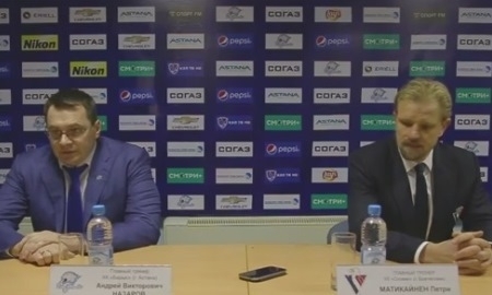 Видео послематчевой пресс-конференции игры КХЛ «Барыс» — «Слован» 6:1