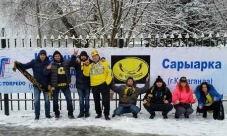 Болельщики «Сарыарки» поддержали команду на матче в Усть-Каменогорске