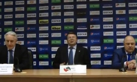 Видео послематчевой пресс-конференции игры КХЛ «Ак Барс» — «Барыс» 3:2