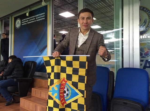 Геннадий Головкин посетил финал Кубка Казахстана